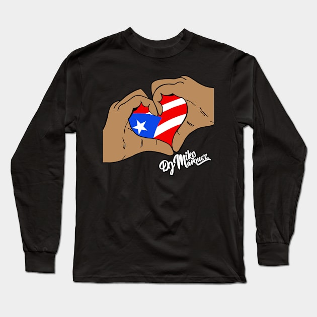 DJ Mike Marquez PR Hands Long Sleeve T-Shirt by DJ Mike Marquez